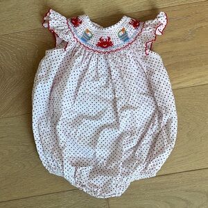 Beach Themed Smocked Baby Bubble